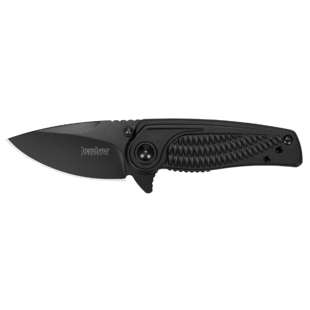 Picture of Kershaw SPOKE  Folding Knife/Assisted  4CR14  black-oxide  Plain  Drop Point  SpeedSafe  Flipper  Liner Lock  Reversible Carry  2"  Steel  Black-Oxide  Box 1313BLK