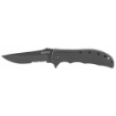 Picture of Kershaw Volt II  3.25" Folding Knife  Assisted  Drop Point  Combo Edge  8CR13MOV  Black Oxide Coating  Black Nylon  Thumb Stud  Flipper  Pocket Clip 3650CKTST