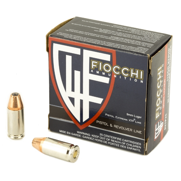 Picture of Fiocchi Ammunition Centerfire Pistol  9MM  115 Grain  XTP  25 Round Box 9XTP25
