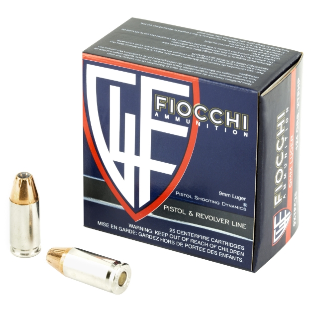 Picture of Fiocchi Ammunition Centerfire Pistol  9MM  124 Grain  XTP  25 Round Box 9XTPC25