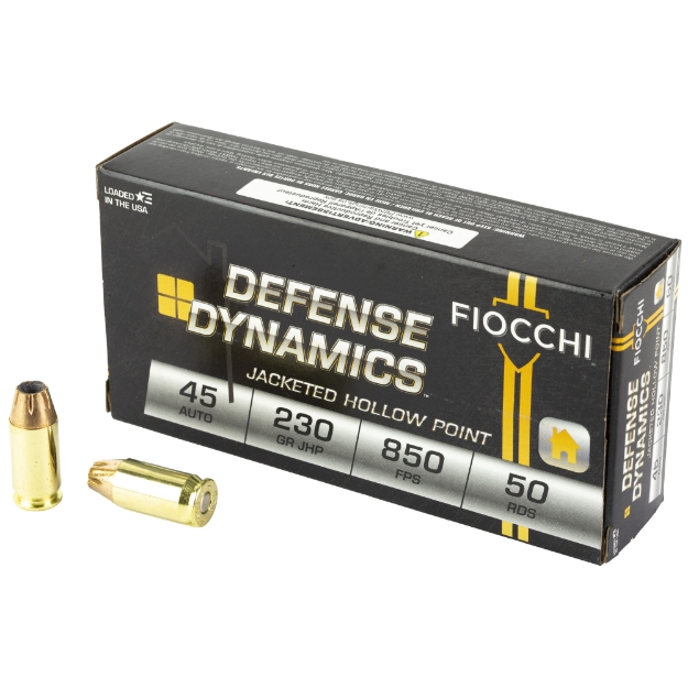 Picture of Fiocchi Ammunition Fiocchi Centerfire Pistol  45 ACP  230Gr  Jacketed Hollow Point  50 Round Box 45T500