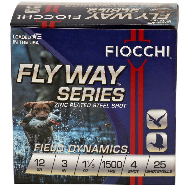 Picture of Fiocchi Ammunition Flyway Steel  12 Gauge  3"  #4  Steel Shot  25 Round Box 123ST4