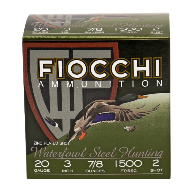 Picture of Fiocchi Ammunition Flyway Steel  Waterfowl  20 Gauge  3"  #2  Steel Shot  25 Round Box 203ST2