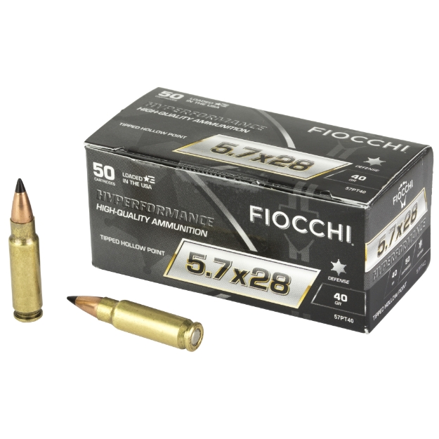 Picture of Fiocchi Ammunition Hyperformance  5.7X28MM  40Gr  Tipped Hollow Point  50 Round Box 57PT40