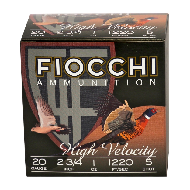 Picture of Fiocchi Ammunition Lead Hunting  20 Gauge  2.75"  #5  Lead  Hi-Velocity  25 Round Box 20HV5