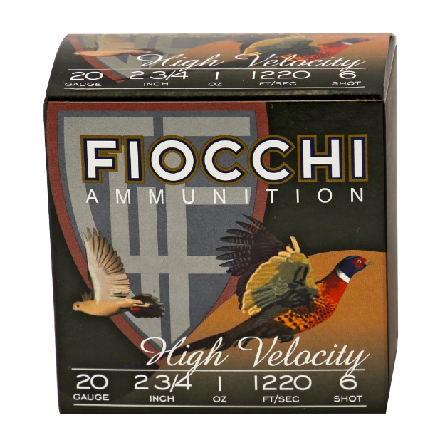 Picture of Fiocchi Ammunition Lead Hunting  20 Gauge  2.75"  #6  Lead  Hi-Velocity  25 Round Box 20HV6