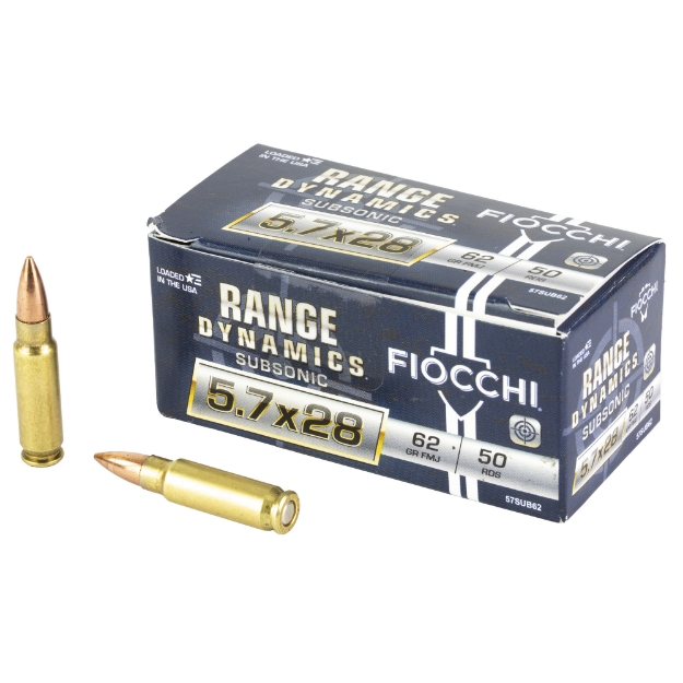 Picture of Fiocchi Ammunition Range Dynamics  5.7X28MM  62Gr  Full Metal Jacket  50 Round Box 57SUB62