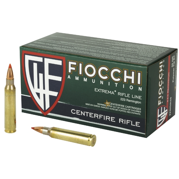 Picture of Fiocchi Ammunition Rifle  223 Remington  50 Grain  V-Max  50 Round Box 223HVA50
