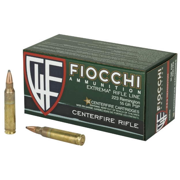 Picture of Fiocchi Ammunition Rifle  223 Remington  55 Grain  Pointed Soft Point  50 Round Box 223B50
