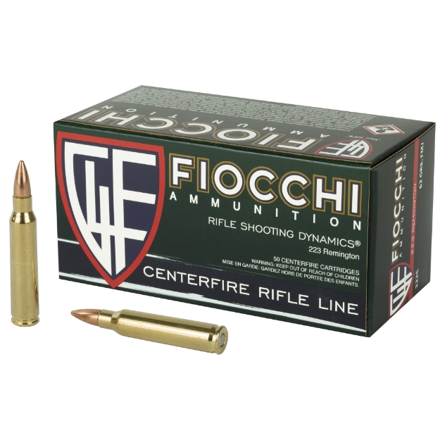 Picture of Fiocchi Ammunition Rifle  223 Remington  62 Grain  Full Metal Jacket Boat Tail  50 Round Box 223C