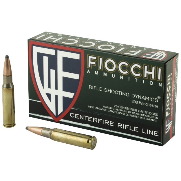 Picture of Fiocchi Ammunition Rifle  308WIN  165 Grain  InterLock Boat Tail Soft Point  20 Round Box 308D