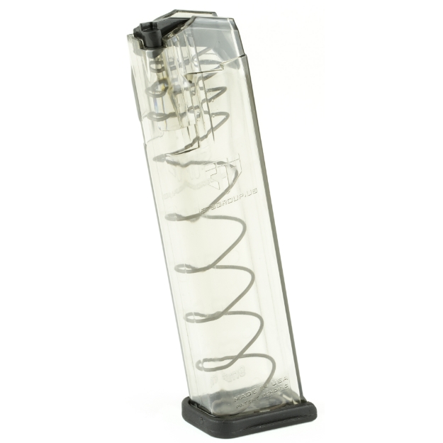 Picture of Elite Tactical Systems Group Elite Tactical Systems Group  Magazine  9MM  22 Round  Fits Glock 17/19/34 All Generations  Polymer  Clear  Competition Legal 140mm GLK-9-22