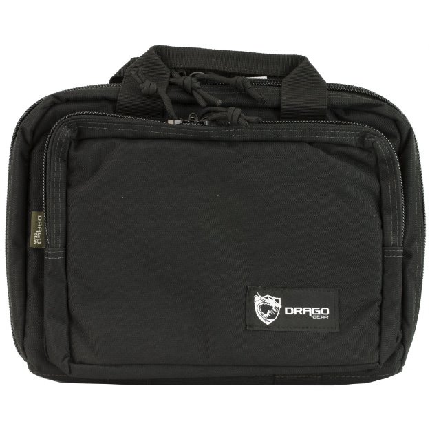 Picture of Drago Gear Double Pistol Case  5 Internal Magazine Holders  Black 12-315BL