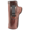 Picture of Don Hume H715M Clip-On Holster  Inside The Pant  Fits Colt Government With 5" Barrel  Left Hand  Brown Leather J168001L