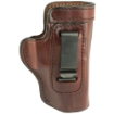 Picture of Don Hume H715M Clip-On Holster  Inside The Pant  Fits Glock 19  Right Hand  Brown Leather J168036R