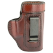 Picture of Don Hume H715M Clip-On Holster  Inside The Pant  Fits Glock 26  Right Hand  Brown Leather J168038R