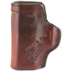Picture of Don Hume H715M Clip-On Holster  Inside The Pant  Fits Glock 42  Right Hand  Brown Leather J167105R