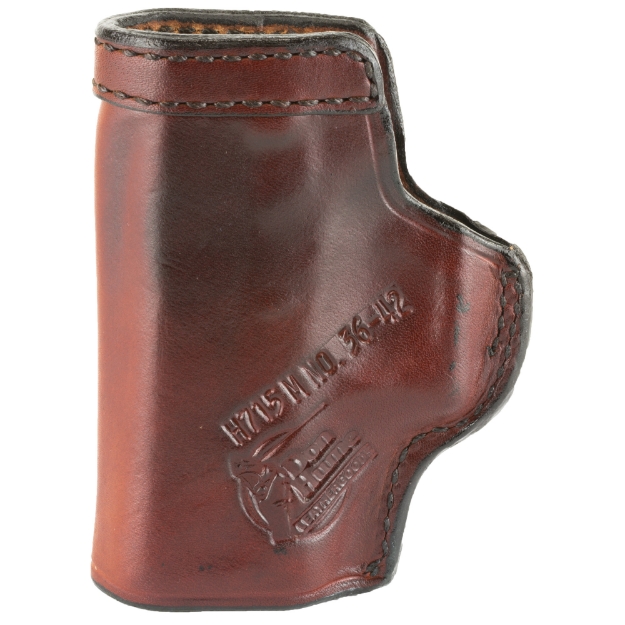 Picture of Don Hume H715M Clip-On Holster  Inside The Pant  Fits Glock 42  Right Hand  Brown Leather J167105R