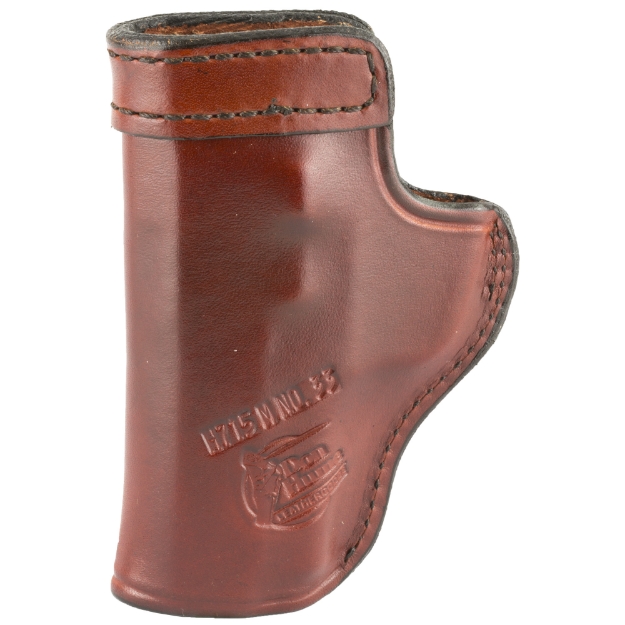 Picture of Don Hume H715M Clip-On Holster  Inside The Pant  Fits S&W 908  Right Hand  Brown Leather J168033R