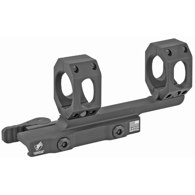 Picture of American Defense Mfg. AD-RECON Scope Mount  Dual Quick Detach  Vertical Spit Rings  2" Offset  30MM  Standard Height  Black AD-RECON-30-STD