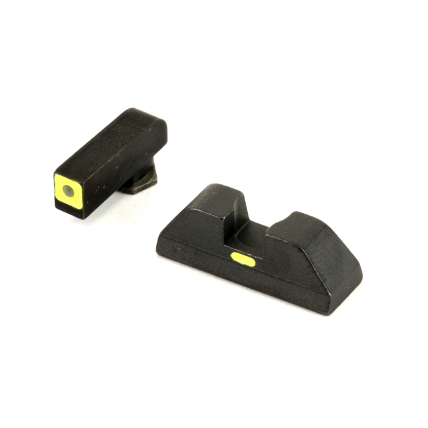 Picture of AmeriGlo CAP - Combative Application Pistol  Sight  Front/Rear  Fits Glock 42 and 43  Green Tritium Lime Green LumiLime Square Outline  Front with Lime Green LumiLime (Non-Tritium) Rear  Front/Rear GL-605