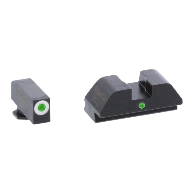 Picture of AmeriGlo I-Dot  Sight  Fits Glock 42 and 43  Green Tritium White Outline Front with Green Rear GL-105