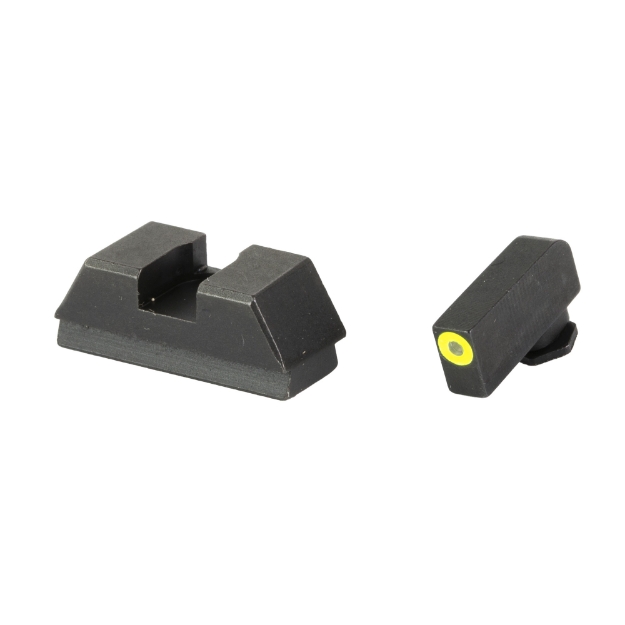 Picture of AmeriGlo Optic Compatible Sets for Glock  For Glock 43X/48 MOS  Green Tritium with LumiGreen Outline  Black Rear  .220" Front and .295" Rear GL-680