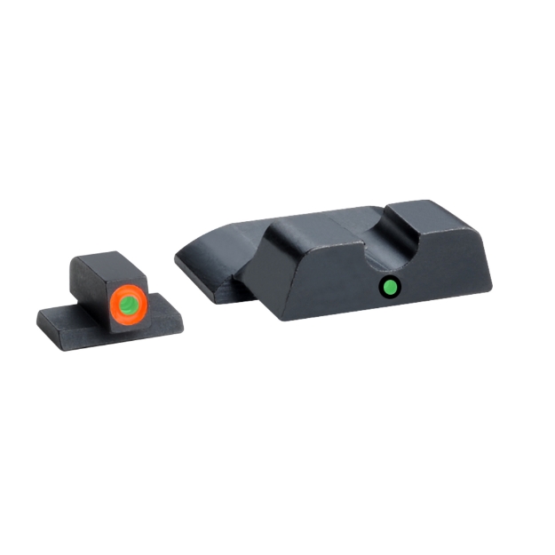 Picture of AmeriGlo Pro i-Dot  2 Dot Complete Set  Tritium Night Sight  Fits S&W Shield  Green/Orange  Front/Rear Sights SW-245