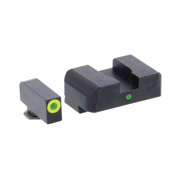 Picture of AmeriGlo Pro I-Dot 2 Dot Sights For Glock Gen 1-4 9mm/40S&W/380ACP and Gen 5 10mm/45ACP  Green/Green  Front and Rear Sights GL-301