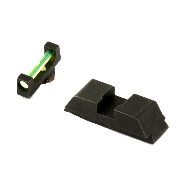 Picture of AmeriGlo Sight  Fits Glock 17 19 22 23 24 26 27 33 34 35 37 38 39  Green Fiber Front Black Rear GFT-114