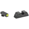 Picture of AmeriGlo Trooper  Sight  Fits Glock 20 21 29 30 31 32 36 40 41  Green Tritium LumiLime Outline Front  Green Tritium Black Serrated Rear  Front/Rear GL-820