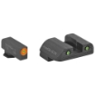 Picture of AmeriGlo Trooper  Sight  Fits Glock 42 and 43  Green Tritium with Orange Outline Front  Green Tritium Black Serrated Rear GL-823