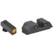 Picture of AmeriGlo Trooper  Sight  Fits Glock MOS  17 19 22 23 24 26 27 33 34 35 37 38 39 Gen 1-4  Green Tritium with Orange Outline Front  Green Tritium Black Serrated Rear GL-816