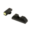 Picture of AmeriGlo UC  Sight  Fits Glock 17 19 22 23 24 26 27 33 34 35 37 38 39  Green Tritium LimeGreen Lumi Outline Front  Black Serrated Round Notch Rear GL-354