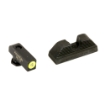 Picture of AmeriGlo UC  Sight  Fits Glock 42 and 43  Green Tritium Lime Green Lumi Outline  Front Black Serrated  Round Notch Rear GL-352