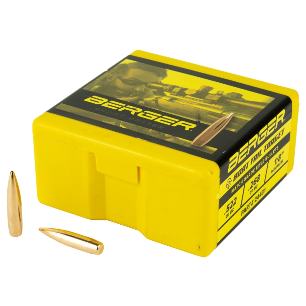 Picture of Berger Bullets BT Target  243 Diameter  6MM/243 Winchester  108 Grain  Boat Tail Hollow Point  100 Count 24431