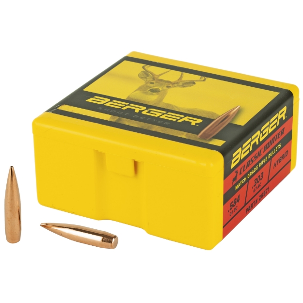 Picture of Berger Bullets Classic Hunter  .264 Diameter  6.5MM  130 Grain  Boat Tail Hollow Point  100 Count 26571