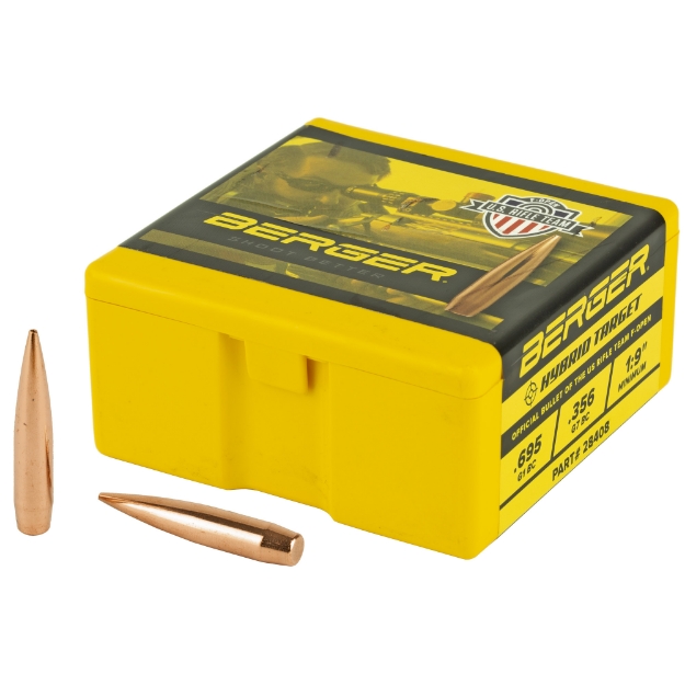 Picture of Berger Bullets F-Open Hybrid Target  .284 Diameter  7MM  184 Grain  Hollow Point Boat Tail  100 Count 28408