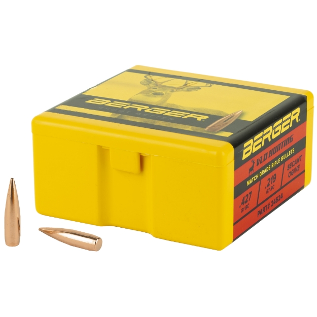 Picture of Berger Bullets VLD Hunting  .243 Diameter  6MM/243 Winchester  87 Grain  Boat Tail Hollow Point  100 Count 24524