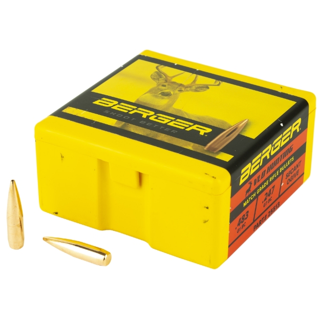 Picture of Berger Bullets VLD Hunting  .257 Diameter  25 Caliber  115 Grain  Boat Tail Hollow Point  100 Count 25513