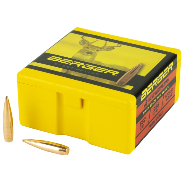 Picture of Berger Bullets VLD Hunting  .264 Diameter  6.5MM  130 Grain  Boat Tail Hollow Point  100 Count 26503