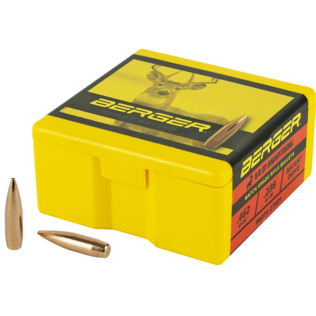 Picture of Berger Bullets VLD Hunting  .277 Diameter  270 Caliber  130 Grain  Boat Tail Hollow Point  100 Count 27501
