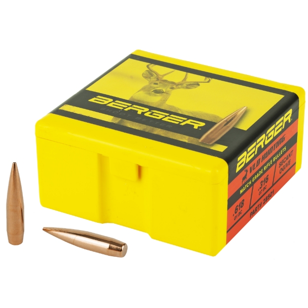 Picture of Berger Bullets VLD Hunting  .284 Diameter  7MM  168 Grain  Hollow Point Boat Tail  100 Count 28501