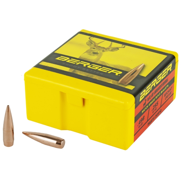 Picture of Berger Bullets VLD Hunting  .308 Diameter  30 Caliber  168 Grain  Hollow Point Boat Tail  100 Count 30510