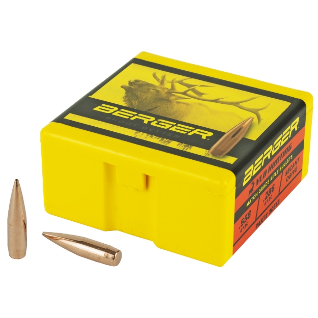 Picture of Berger Bullets VLD Hunting  .308 Diameter  30 Caliber  185 Grain  Hollow Point Boat Tail  100 Count 30513