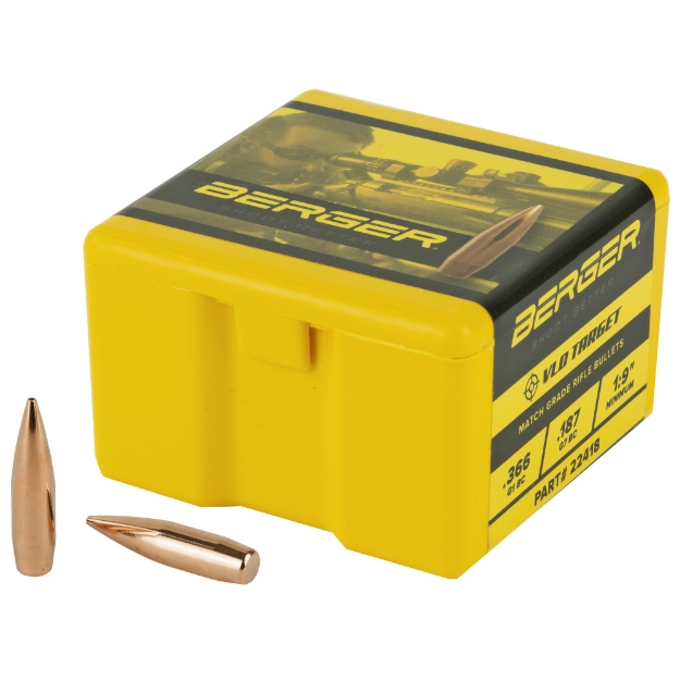 Picture of Berger Bullets VLD Target  .224 Diameter  22 Caliber  70 Grain  Boat Tail Hollow Point  100 Count 22418