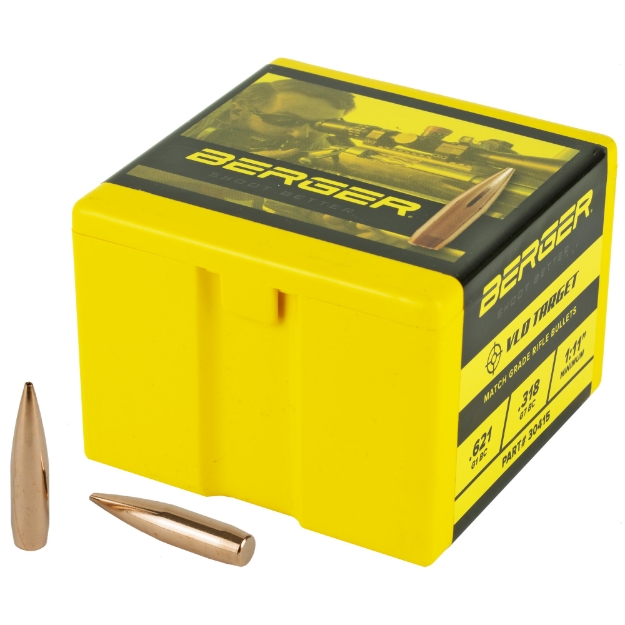 Picture of Berger Bullets VLD Target  .308 Diameter  30 Caliber  210 Grain  Hollow Point Boat Tail  100 Count 30415
