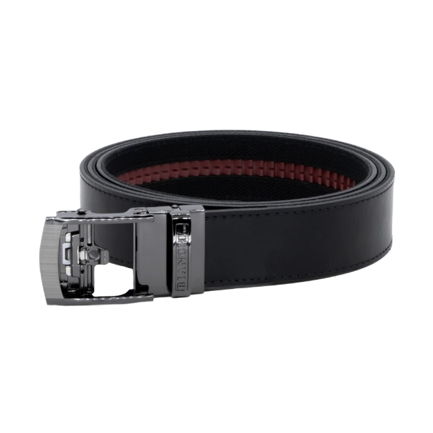 Picture of Bianchi EDC NexBelt  1.5" Wide  User Adjustable Up to 50"  Leather Construction  Matte Finish  Black  High Gloss Silver Buckle NXB-24551