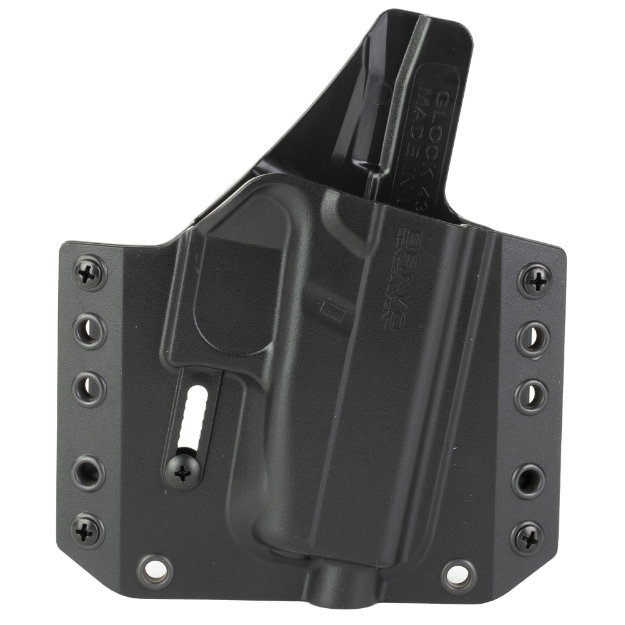 Picture of Bravo Concealment BCA  OWB Concealment Holster  1.5" Belt Loops  Fits Glock 43  Right Hand  Black  Polymer BC10-1004