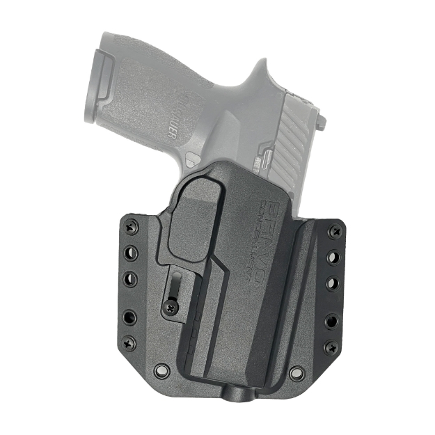 Picture of Bravo Concealment BCA  OWB Concealment Holster  1.5" Belt Loops  Fits Sig Sauer P320 Compact  Right Hand  Black  Polymer BC10-1008